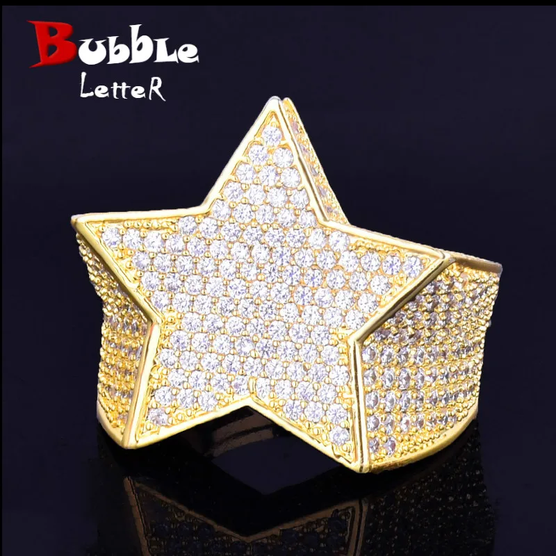 Men's Star Ring 18 K Copper Charm Gold Silver Color Full Zircon RING Fashion Hip Hop Rock Jewelry
Men's Star Ring 18 K Copper Charm Gold Silver Color Full Zircon RING Fashion Hip Hop Rock Jewelry