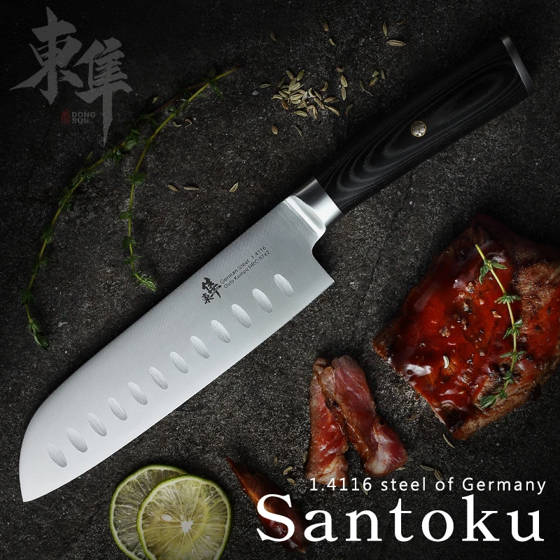 Germany imports 1.4116 steel Santoku Knives Cleaver Paring Slicing Utiliy Vegetable
Germany imports 1.4116 steel Santoku Knives Cleaver Paring Slicing Utiliy Vegetable