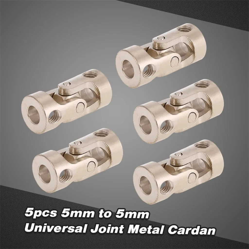 5pcs Stainless Steel 5 to 5mm Full Metal Universal Joint Cardan Couplings V2T6 