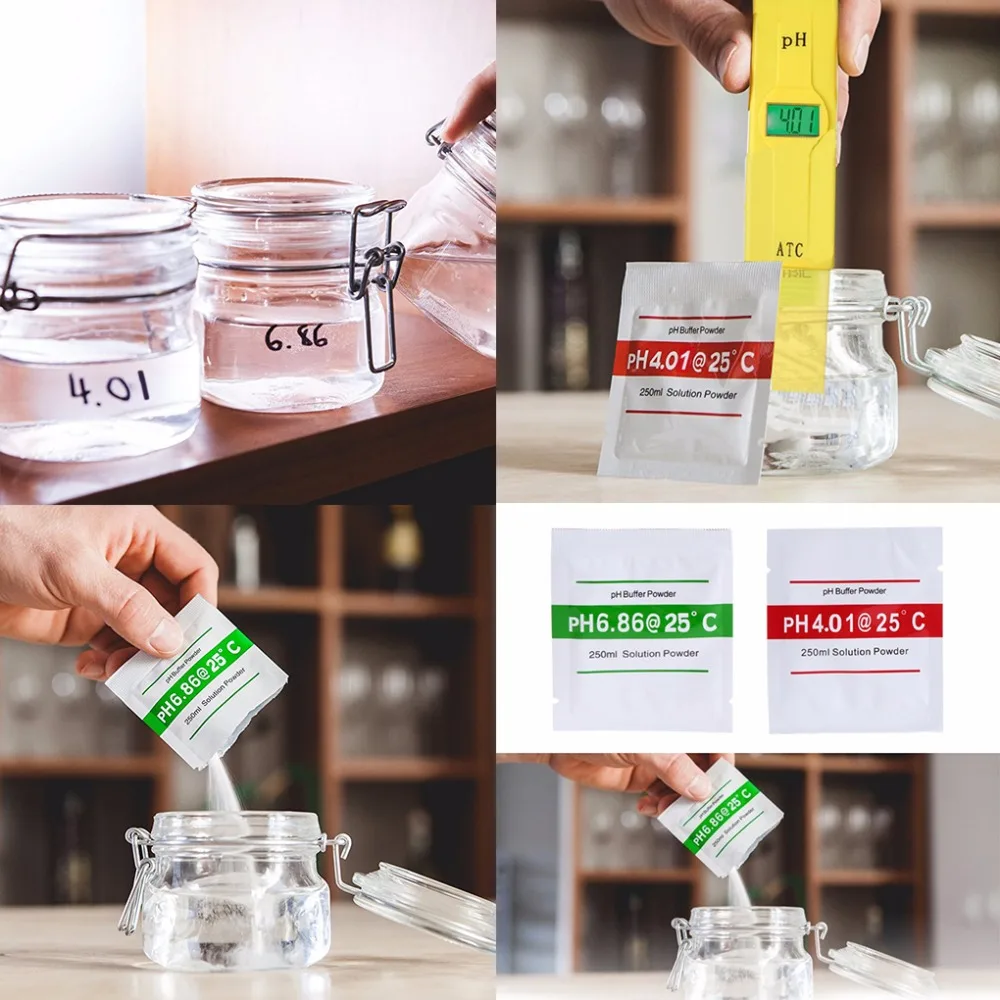 2pcs pH Meter Buffer Solution Powder Set for Quick and Easy pH Calibration 4.01 6.86 Calibration Powder
2pcs pH Meter Buffer Solution Powder Set for Quick and Easy pH Calibration 4.01 6.86 Calibration Powder