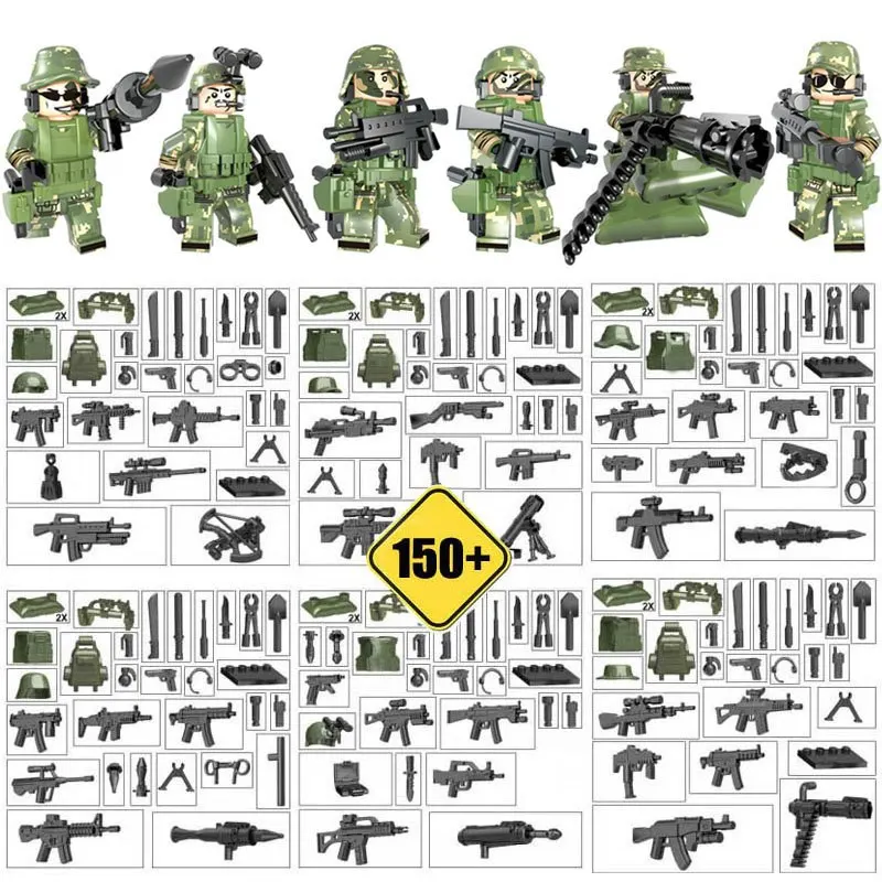CF Military Special Forces Soldiers Bricks Figures Guns Weapons Compatible Legoings Armed SWAT Building Blocks Toy for Children
CF Military Special Forces Soldiers Bricks Figures Guns Weapons Compatible Legoings Armed SWAT Building Blocks Toy for Children