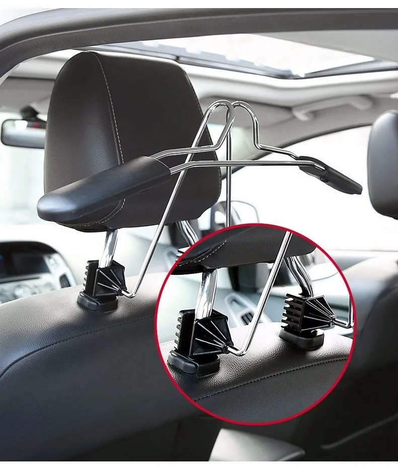 Universal Rod Hanging Hook for All Automobile Suits Coat & Suit Hanger Holder for Car Headrest and Shirts 2 Piece Easy Snap On Design for All Auto Seat Metal Bar Clothes Travel for Jackets Universal Rod Hanging Hook for All Automobile Suits Coat & Suit Hanger Holder for Car Headrest and Shirts 2 Piece Easy Snap On Design for All Auto Seat Metal Bar Clothes Travel for Jackets