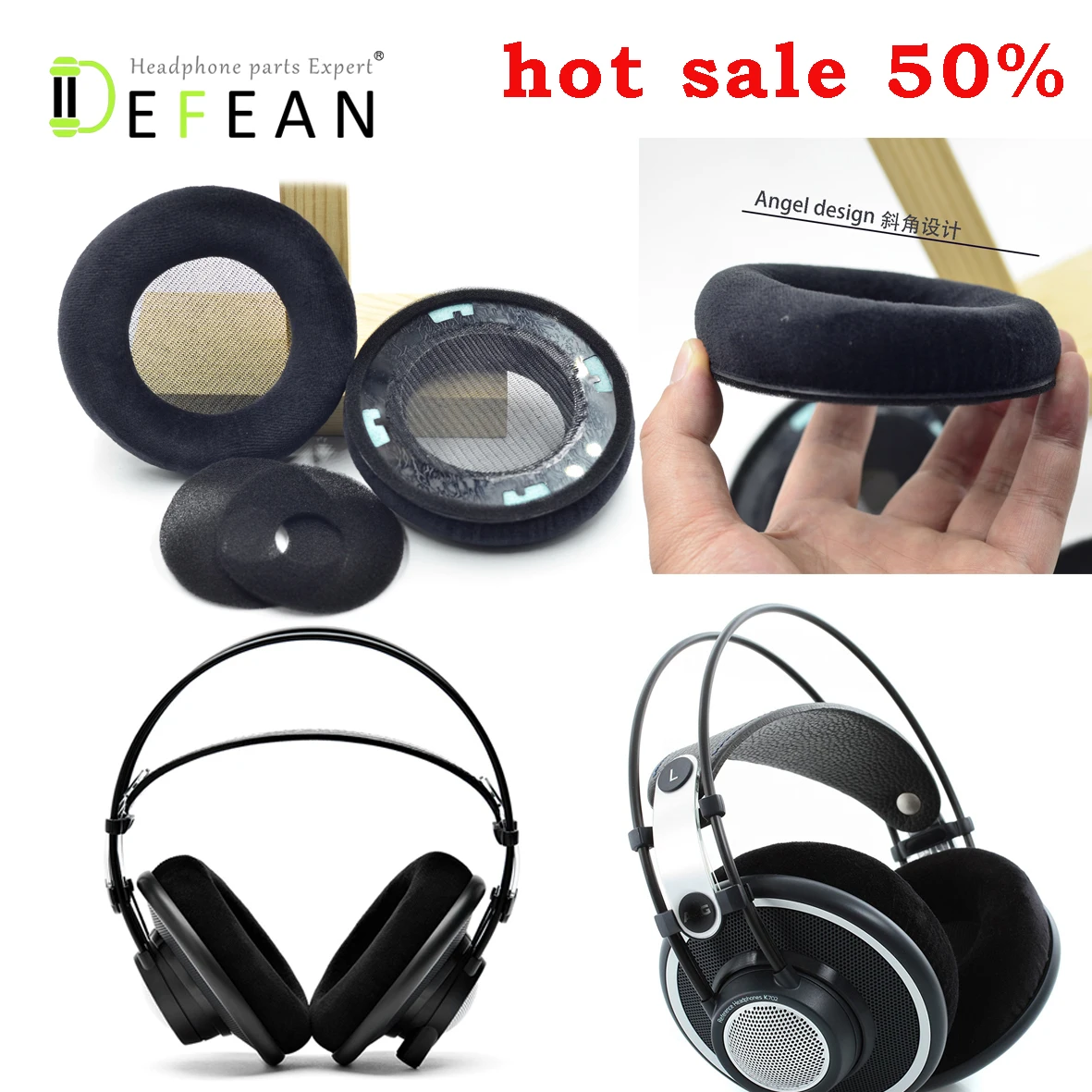 Defean Velvet Ear Pads Cushion For AKG K701 K702 Q701 Q702 K601 K612 K712 Pro Headphone
Defean Velvet Ear Pads Cushion For AKG K701 K702 Q701 Q702 K601 K612 K712 Pro Headphone