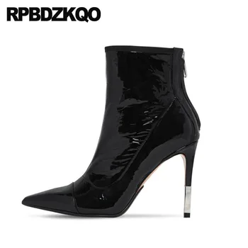 stiletto luxury shoes women pointed toe 10 big size 12 44 autumn high heel metal boots thin patent leather black genuine suede
stiletto luxury shoes women pointed toe 10 big size 12 44 autumn high heel metal boots thin patent leather black genuine suede