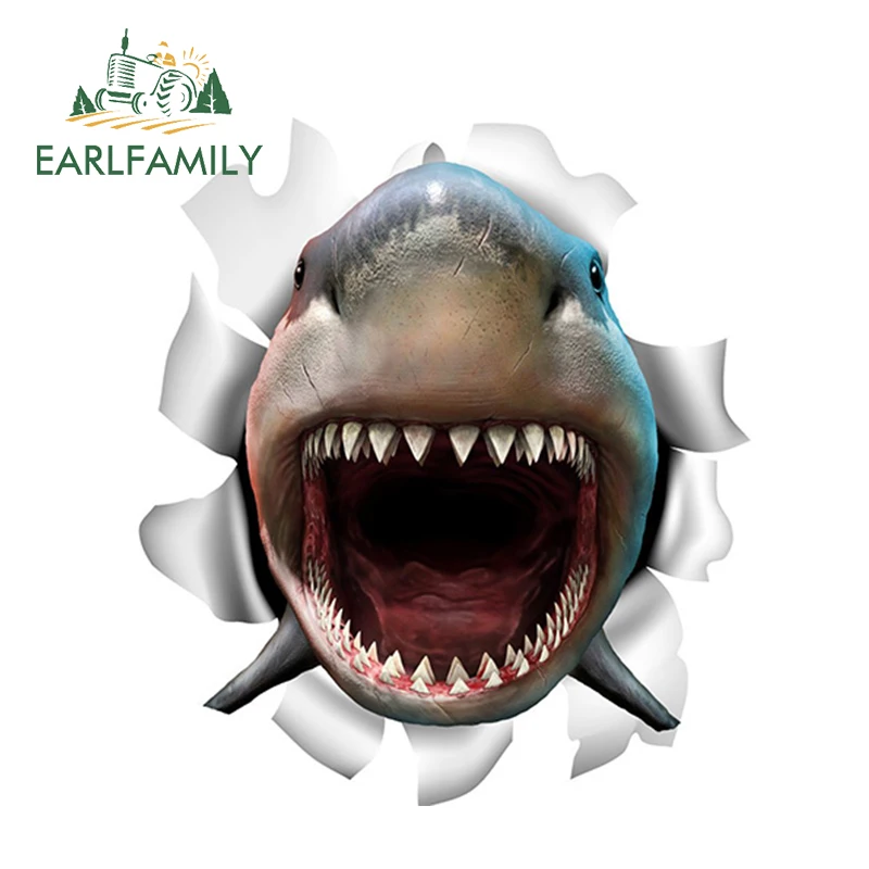EARLFAMILY 13cm x 11.6cm Shark Vinyl Sticker Torn Metal Decal Personality Fish Car Stickers 3D Shark Car Styling Accessories
EARLFAMILY 13cm x 11.6cm Shark Vinyl Sticker Torn Metal Decal Personality Fish Car Stickers 3D Shark Car Styling Accessories