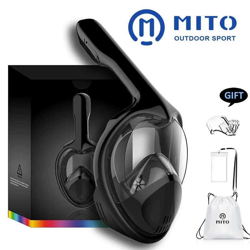 2019 MITO Diving Mask Scuba Mask Underwater Full Face Snorkeling Mask Anti Fog Panoramic Swimming Snorkel Diving Equipment GoPro
2019 MITO Diving Mask Scuba Mask Underwater Full Face Snorkeling Mask Anti Fog Panoramic Swimming Snorkel Diving Equipment GoPro