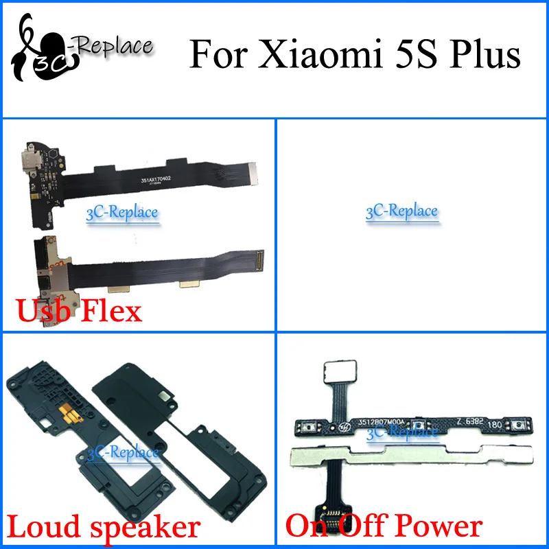 Для Xiaomi 5S Plus M5S plus Mi5S Mi Usb гибкий кабель материнской платы громкий динамик вкл.