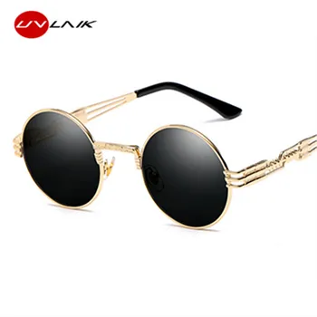 UVLAIK Luxury Steampunk Sunglasses Men Women Metal Round Sunglass Coating Vintage Retro Steam punk Gothic Sun glasses UV400
UVLAIK Luxury Steampunk Sunglasses Men Women Metal Round Sunglass Coating Vintage Retro Steam punk Gothic Sun glasses UV400