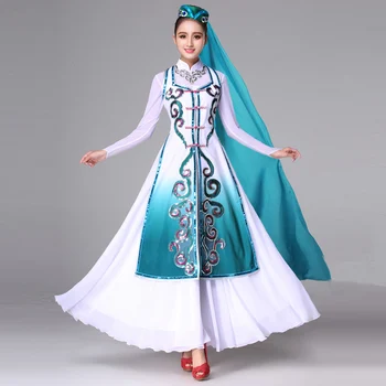 National Dance Costume Dance New Blue and White Transitional Ethnic Performance Costume
National Dance Costume Dance New Blue and White Transitional Ethnic Performance Costume