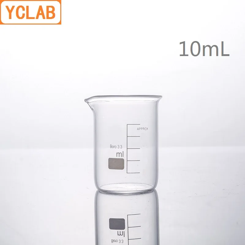 YCLAB 10mL Glass Beaker Low Form Borosilicate 3.3 Glass with Graduation and Spout Measuring Cup Laboratory Chemistry Equipment
YCLAB 10mL Glass Beaker Low Form Borosilicate 3.3 Glass with Graduation and Spout Measuring Cup Laboratory Chemistry Equipment