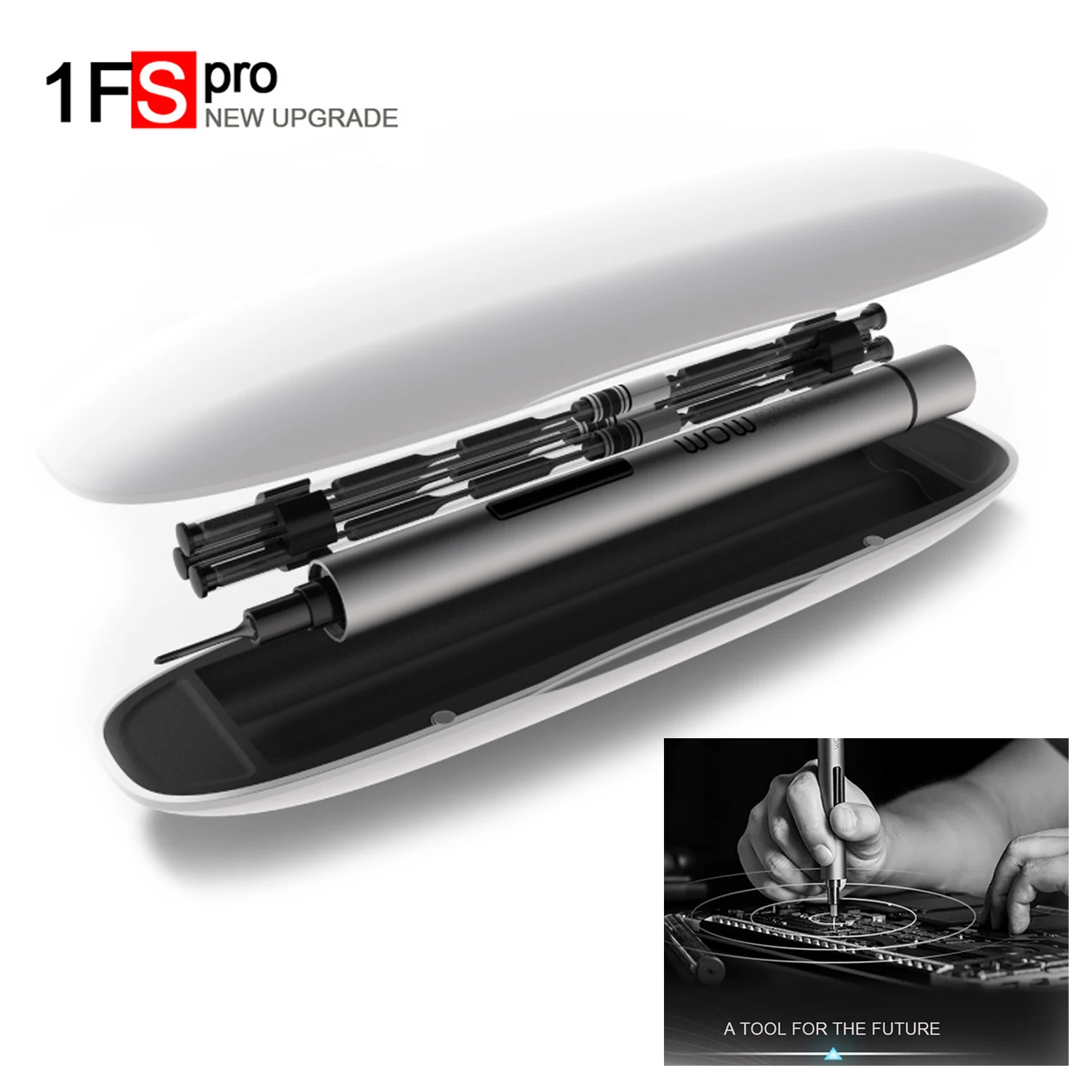 Wowstick 1p 1FS Pro Precision Mini Cordless Electric Screwdriver Multifunction Mobile Phone Camera Repair Tools
Wowstick 1p 1FS Pro Precision Mini Cordless Electric Screwdriver Multifunction Mobile Phone Camera Repair Tools