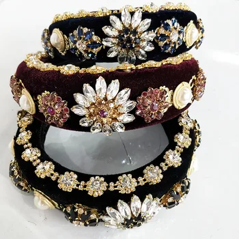 Baroque India Royal Queen King Pearl Bridal flannel Tiaras Wedding Hair Accessories Rhinestones Diadem Prom Pageant Crowns
Baroque India Royal Queen King Pearl Bridal flannel Tiaras Wedding Hair Accessories Rhinestones Diadem Prom Pageant Crowns