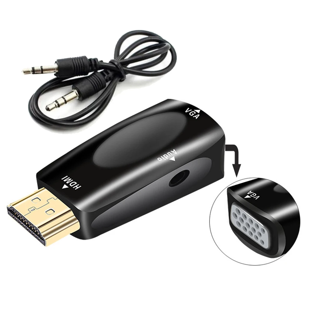 Hdmi To Vga Adapter Converter Male To Female Audio Cable Converter HD 1080P for PC Laptop TV Box Computer Display Projector
Hdmi To Vga Adapter Converter Male To Female Audio Cable Converter HD 1080P for PC Laptop TV Box Computer Display Projector