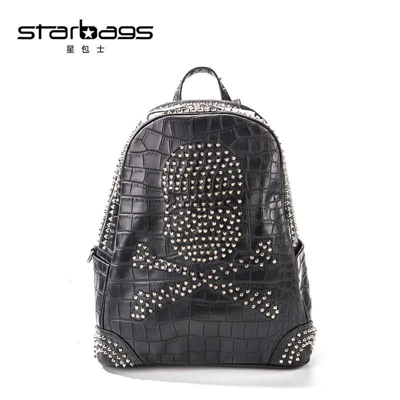 starbags PP plein Skull Backpack rivet double shoulder bag male crocodile pattern Synthetic patent leather upper
starbags PP plein Skull Backpack rivet double shoulder bag male crocodile pattern Synthetic patent leather upper