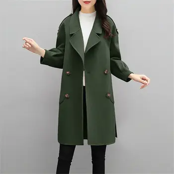 Autumn Winter Fashion Women Wool Blends Jacket Coat Female Loose Imitation Cashmere Outwear Ladies Lapel Overcoat Plus Size O648
Autumn Winter Fashion Women Wool Blends Jacket Coat Female Loose Imitation Cashmere Outwear Ladies Lapel Overcoat Plus Size O648