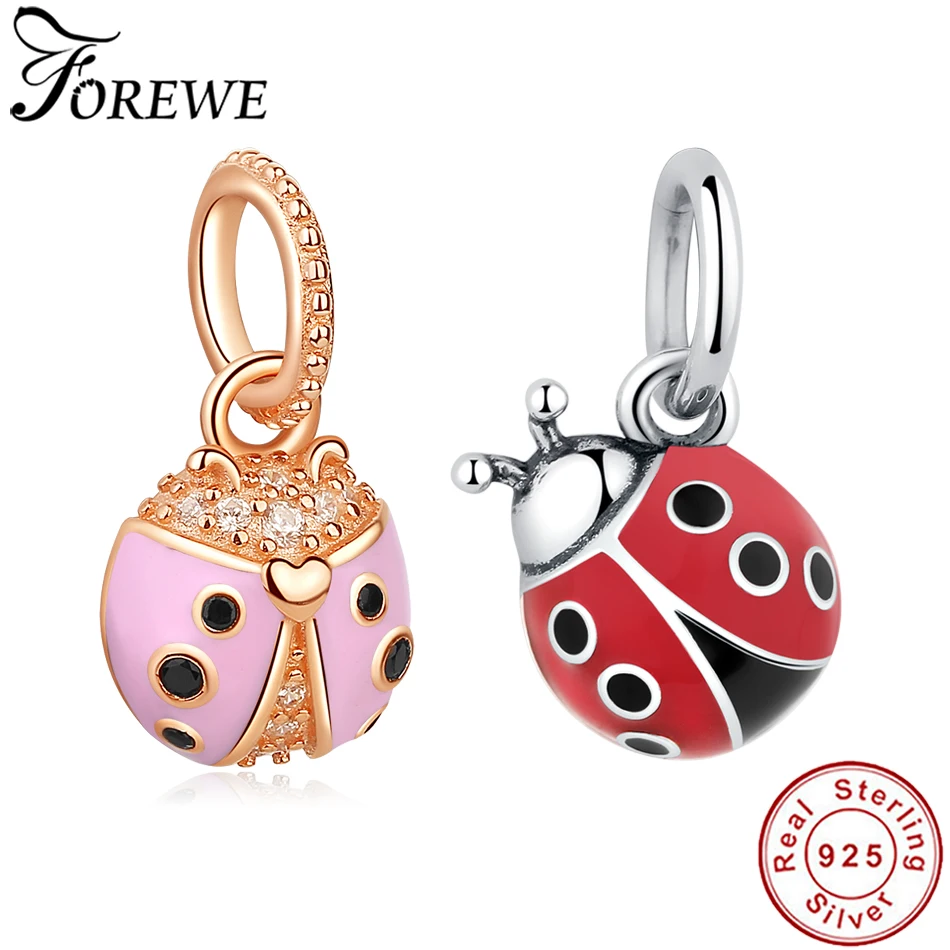 New European 925 Sterling Silver Bead Charm Rose Gold & Enamel CZ Lovely Ladybug Pendant Charm Fit Pandora Bracelets DIY Jewelry
New European 925 Sterling Silver Bead Charm Rose Gold & Enamel CZ Lovely Ladybug Pendant Charm Fit Pandora Bracelets DIY Jewelry
