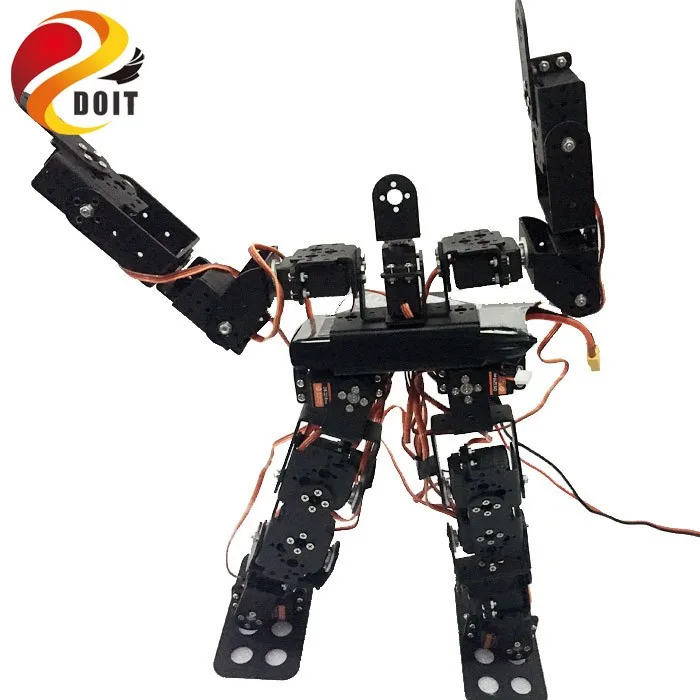 17DOF Biped Robotic Educational Robot Humanoid Robot Kit Servo Bracket Ball Bearing Black Free Send Source Code for DIY
17DOF Biped Robotic Educational Robot Humanoid Robot Kit Servo Bracket Ball Bearing Black Free Send Source Code for DIY