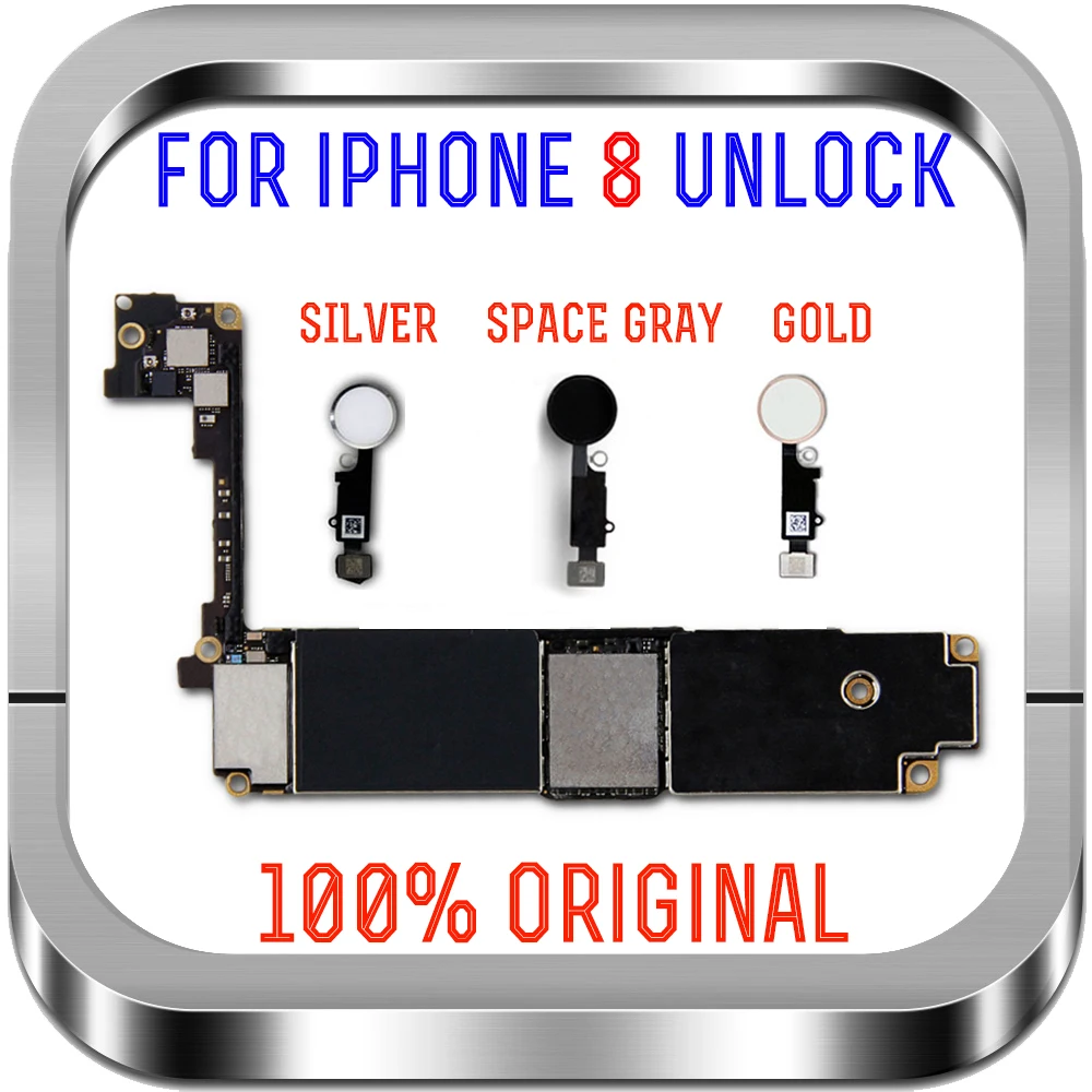 64GB / 256GB Unlocked icloud Original logic board for Iphone 8 motherboard with / without touch id
64GB / 256GB Unlocked icloud Original logic board for Iphone 8 motherboard with / without touch id