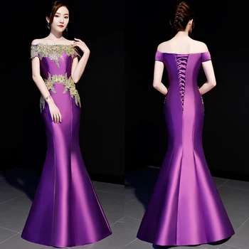 Purple Floor Length Mermaid Cheongsam Sexy Off Shoulder Short Sleeve Qi[ao Female Stage Show Dress Bling Bling Party Dresses
Purple Floor Length Mermaid Cheongsam Sexy Off Shoulder Short Sleeve Qi[ao Female Stage Show Dress Bling Bling Party Dresses