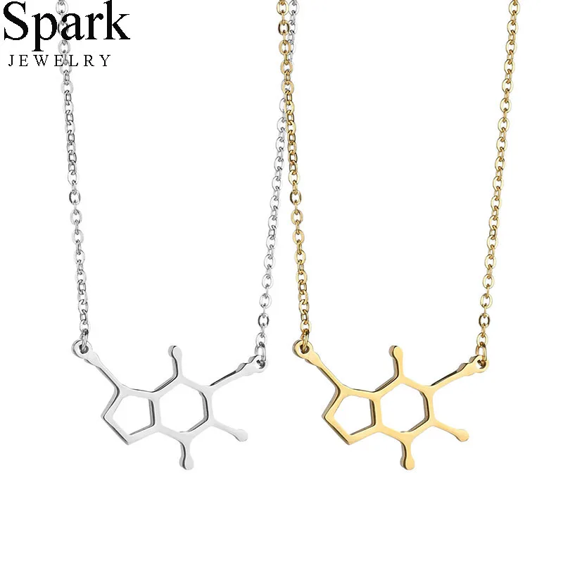Fashion Jewelry Simple Caffeine Molecule Necklace Stainless Steel Molecule Science Chemical Necklace For Women
Fashion Jewelry Simple Caffeine Molecule Necklace Stainless Steel Molecule Science Chemical Necklace For Women