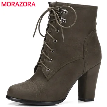 MORAZORA 2020 New arrive hot sale ankle boots for women fashion handsome high heels shoes woman flock zip womens boots
MORAZORA 2020 New arrive hot sale ankle boots for women fashion handsome high heels shoes woman flock zip womens boots