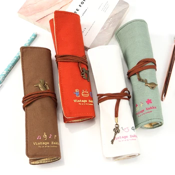 1 PC Retro Pencil Bag Solid Color Pencils Case Wrap Roll Up Kids Cute Stationery Bag Office Supplies
1 PC Retro Pencil Bag Solid Color Pencils Case Wrap Roll Up Kids Cute Stationery Bag Office Supplies