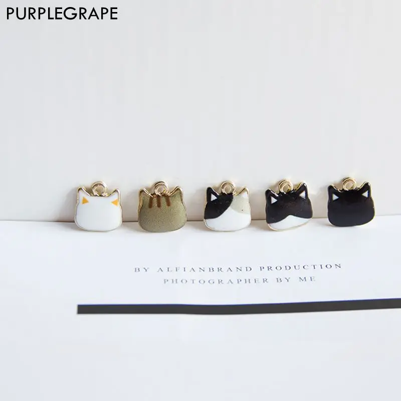 PURPLEGRAPE Cute alloy cat pendant DIY handmade cartoon earrings bracelet material headwear accessories a pack of 10
PURPLEGRAPE Cute alloy cat pendant DIY handmade cartoon earrings bracelet material headwear accessories a pack of 10