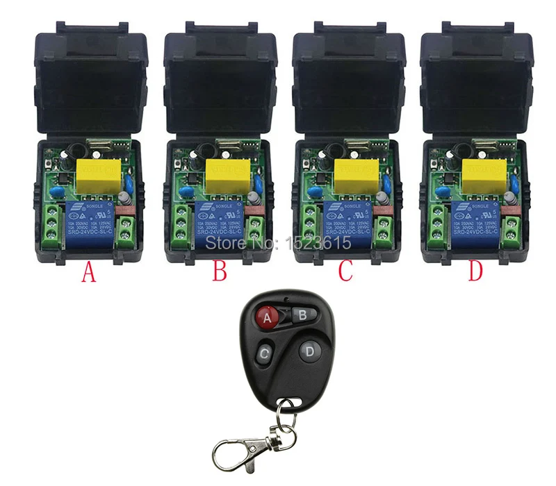 New AC220V 1CH Radio Controller RF Wireless Relay Remote Control Switch 315 MHZ 433 MHZ 1Transmitter +4 Receiver
New AC220V 1CH Radio Controller RF Wireless Relay Remote Control Switch 315 MHZ 433 MHZ 1Transmitter +4 Receiver