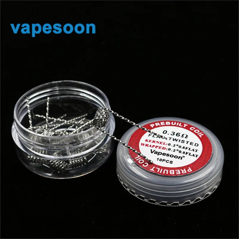 1 box vapesoon Flat twisted coil e Cigarette Vape replacement DIY Wire premade Coil 0.36ohm for DIY RDA RBA Atomizer Vaporizer
1 box vapesoon Flat twisted coil e Cigarette Vape replacement DIY Wire premade Coil 0.36ohm for DIY RDA RBA Atomizer Vaporizer
