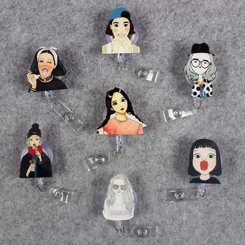 Fashion Lady Women Clown Retractable Crocodile Badge Card Holder Reel Nurse Exhibition Enfermera Name Beautiful Girl Card Chest 
Fashion Lady Women Clown Retractable Crocodile Badge Card Holder Reel Nurse Exhibition Enfermera Name Beautiful Girl Card Chest