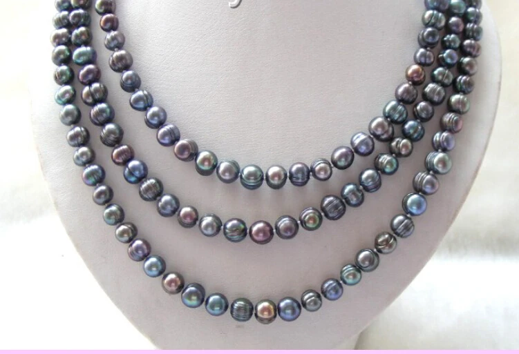 Free shipping@@@@@ AGENUINE 65" 9mm black natural freshwater pearls necklace a0306 a
Free shipping@@@@@ AGENUINE 65" 9mm black natural freshwater pearls necklace a0306 a