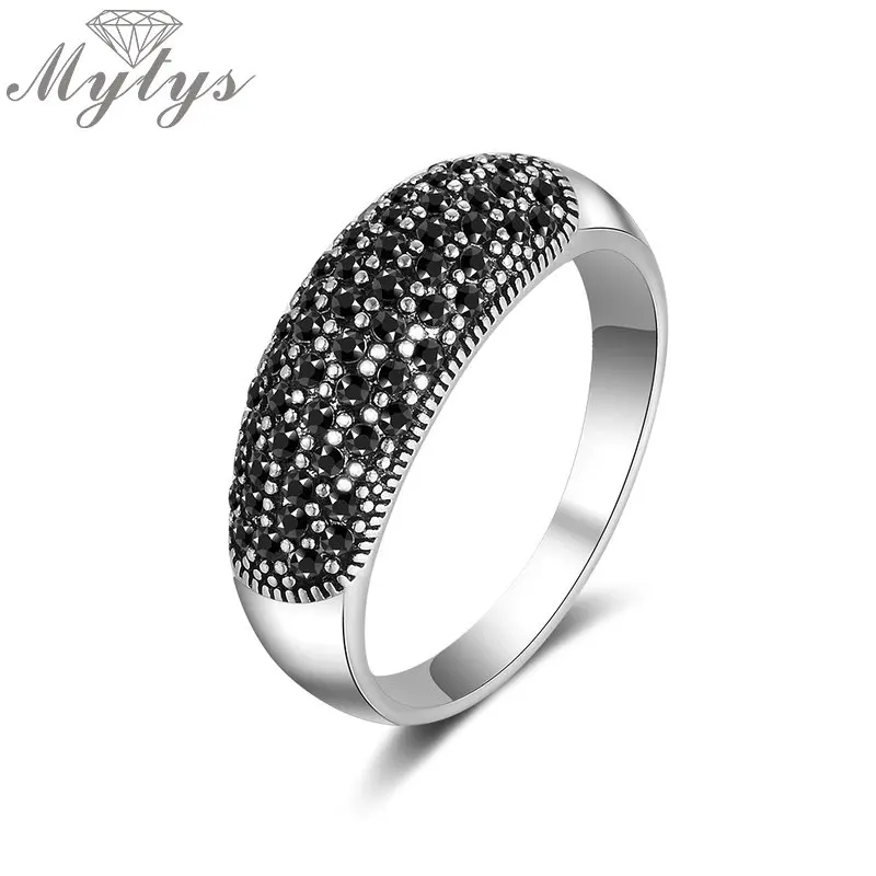 Mytys Trendy Fashion Marcasite Black Ring Thai Silver Jewelry Gift for Women R2126
Mytys Trendy Fashion Marcasite Black Ring Thai Silver Jewelry Gift for Women R2126