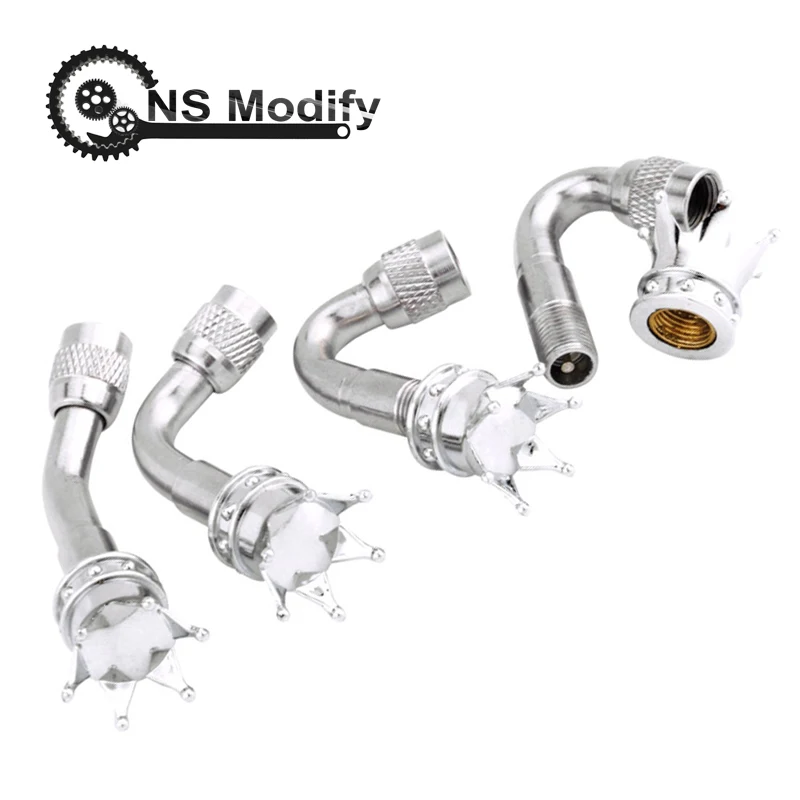 NS Modify Universal 4Pcs Car Wheel Tire Tyre Valve Stems With Crown Tire Tyre Valve Cover 45 / 90 / 135 Degree Angle Car Styling
NS Modify Universal 4Pcs Car Wheel Tire Tyre Valve Stems With Crown Tire Tyre Valve Cover 45 / 90 / 135 Degree Angle Car Styling