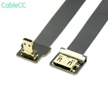 FPV Up Angled 90 Degree FPV Micro HDMI Male to Mini HDMI Female FPC Flat Cable 10cm for FPV HDTV Multicopter Aerial Photography
FPV Up Angled 90 Degree FPV Micro HDMI Male to Mini HDMI Female FPC Flat Cable 10cm for FPV HDTV Multicopter Aerial Photography