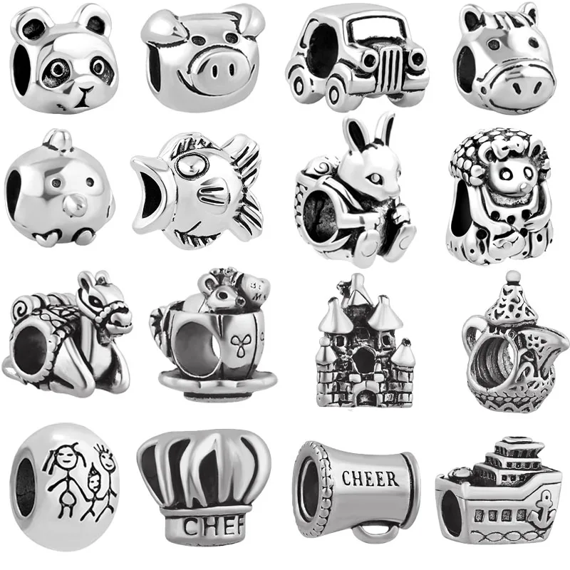 free shipping 1pc antique silver car pig family chef fish mouse big hole bead charm Fits European Pandora Charm Bracelets mix022
free shipping 1pc antique silver car pig family chef fish mouse big hole bead charm Fits European Pandora Charm Bracelets mix022