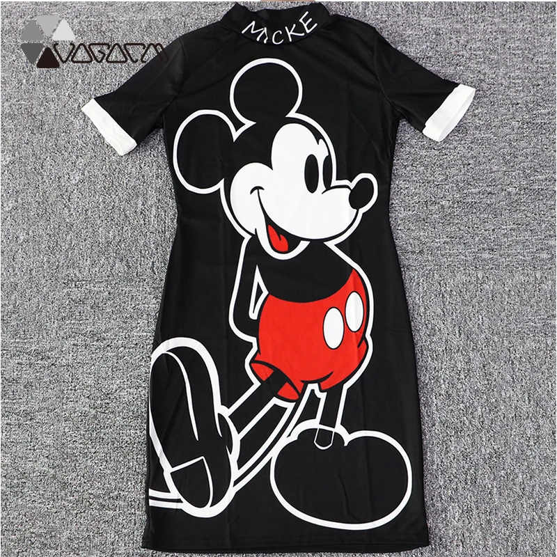 Mickey Mouse Women Sexy Dresses Plus Size Cartoon Short Sleeve Package Hip Casual Mini Vestidos Fashion Bodycon Summer Dress
Mickey Mouse Women Sexy Dresses Plus Size Cartoon Short Sleeve Package Hip Casual Mini Vestidos Fashion Bodycon Summer Dress