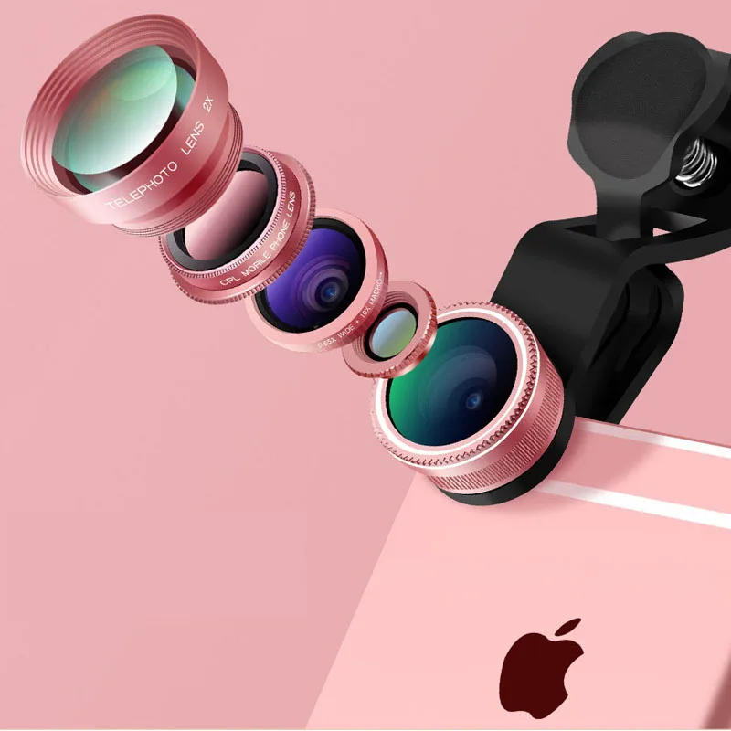 Mobile Phone Camera Lens Kit 5in 1 Fish Eye Wide Angle Macro CPL 2X telephoto zoom External Lenses for iPhone Samsung Smartphone
Mobile Phone Camera Lens Kit 5in 1 Fish Eye Wide Angle Macro CPL 2X telephoto zoom External Lenses for iPhone Samsung Smartphone