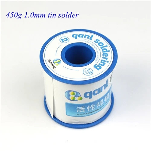 Free shipping New 1.0mm 450g Tin Solder Melt Rosin Core Soldering Wire Reel flux wire weld soldering tin W0006