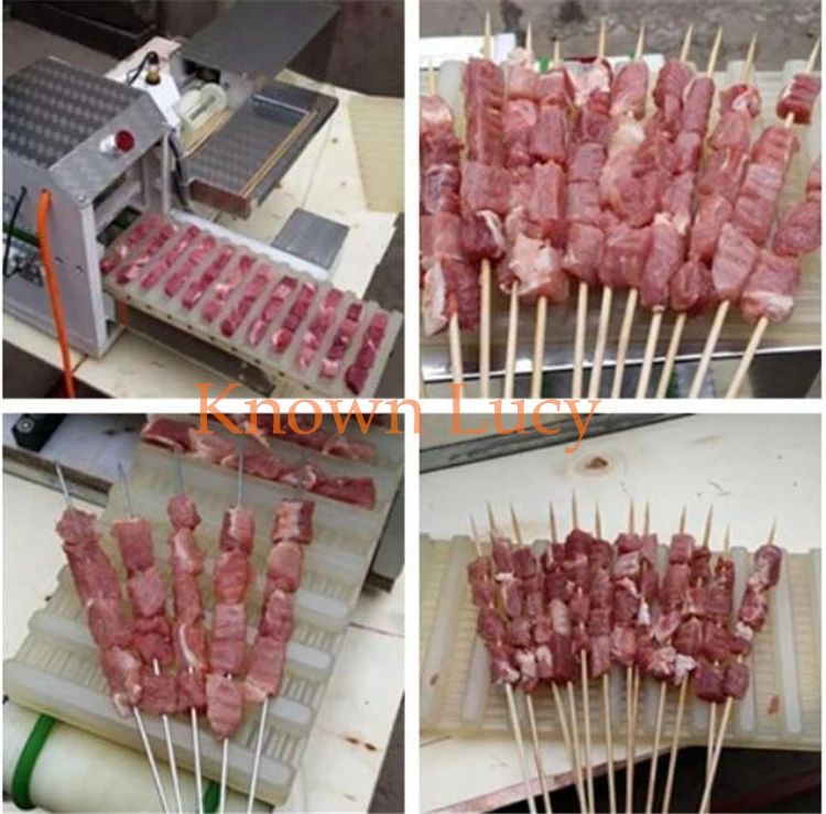 KN-JJ 1800pcs/H meat skewer machine automatic meat string machine shish kebab making machine
KN-JJ 1800pcs/H meat skewer machine automatic meat string machine shish kebab making machine