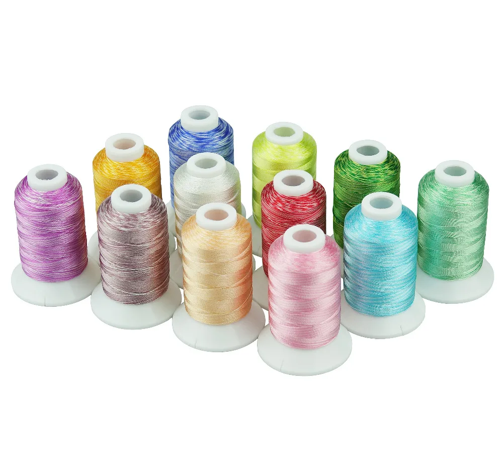 Popular 12 Colors Variegated Rayon Machine Embroidery Thread 120D/2 Free Shipping
Popular 12 Colors Variegated Rayon Machine Embroidery Thread 120D/2 Free Shipping