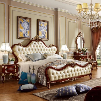 Solid Wood Derma Bed, French 1.8 Meter Double Oak Bed, Luxurious Wood Carving Princess Bedroom, Bedroom Furniture. cama muebles
Solid Wood Derma Bed, French 1.8 Meter Double Oak Bed, Luxurious Wood Carving Princess Bedroom, Bedroom Furniture. cama muebles