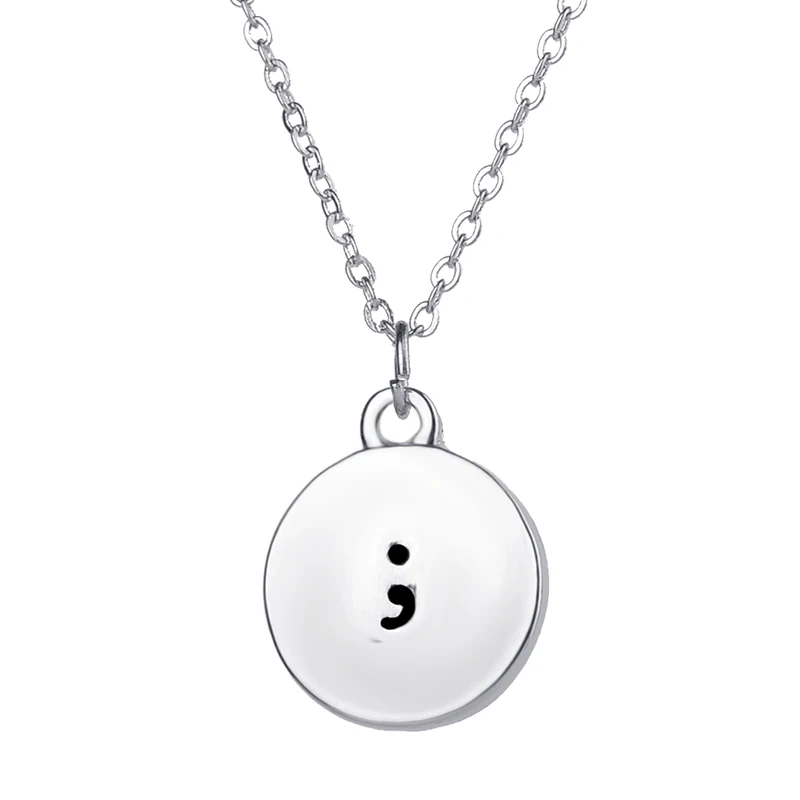 Fashion temperament punctuation simple chain necklace pendant Creative female letter semicolon symbol alloy necklace
Fashion temperament punctuation simple chain necklace pendant Creative female letter semicolon symbol alloy necklace