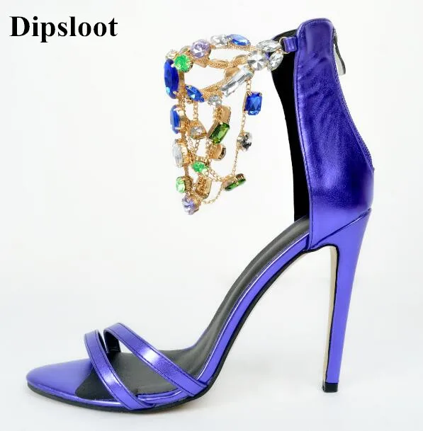 Dipsloot 2017 Bling Bling Crystal Embellished High Heels Dress Wedding Shoes Woman Peep Toe Gladiator Sandals Back Zipper Shoes
Dipsloot 2017 Bling Bling Crystal Embellished High Heels Dress Wedding Shoes Woman Peep Toe Gladiator Sandals Back Zipper Shoes