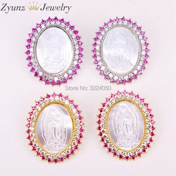 5PCS CZ Micro Pave Religious Figures Jesus Shell Pendant, Pave Zirconis Shell Pendant Beads Accessories
5PCS CZ Micro Pave Religious Figures Jesus Shell Pendant, Pave Zirconis Shell Pendant Beads Accessories