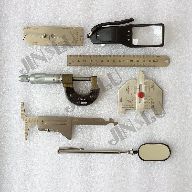 Welding Measure Tool Kit V-WAC Undercut Gauge , magnifier , 0-15cm ruler , 0-25 micrometer ,Fillet , HI.LO ,inspection miror 7PK
Welding Measure Tool Kit V-WAC Undercut Gauge , magnifier , 0-15cm ruler , 0-25 micrometer ,Fillet , HI.LO ,inspection miror 7PK