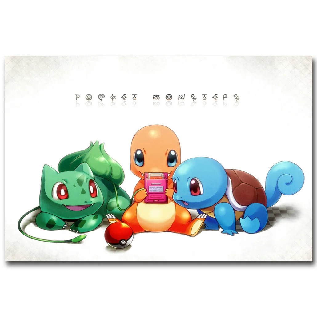 

Charmander - Pokemon XY Art Silk Fabric Poster Print 13x20 24x36inch Pocket Monster Anime Picture for Living Room Wall Decor 057
