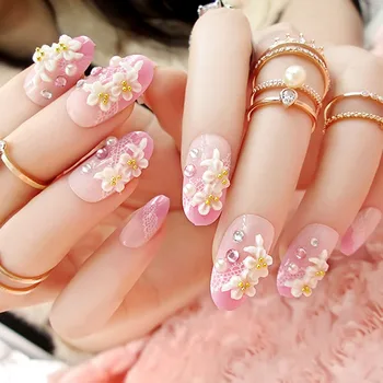 24pcs DIY Flower Printing Fake Nails Full Cover Nail Art Tips With Glue Bride Shining Rhinestone Fashion False Nails
24pcs DIY Flower Printing Fake Nails Full Cover Nail Art Tips With Glue Bride Shining Rhinestone Fashion False Nails