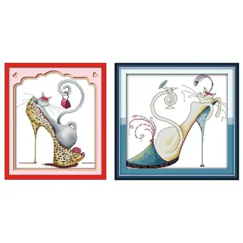 Leopard High Heels and cat(2) Counted Cross Stitch 11CT 14CT Cross Stitch Sets Wholesale Cross-stitch Kits Embroidery Needlework
Leopard High Heels and cat(2) Counted Cross Stitch 11CT 14CT Cross Stitch Sets Wholesale Cross-stitch Kits Embroidery Needlework