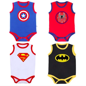 The Avengers Spiderman Ironman Superman Bodysuits Summer Cotton Baby Infant Sleeveless Jumpsuit Baby Clothing Pajamas SA2138
The Avengers Spiderman Ironman Superman Bodysuits Summer Cotton Baby Infant Sleeveless Jumpsuit Baby Clothing Pajamas SA2138