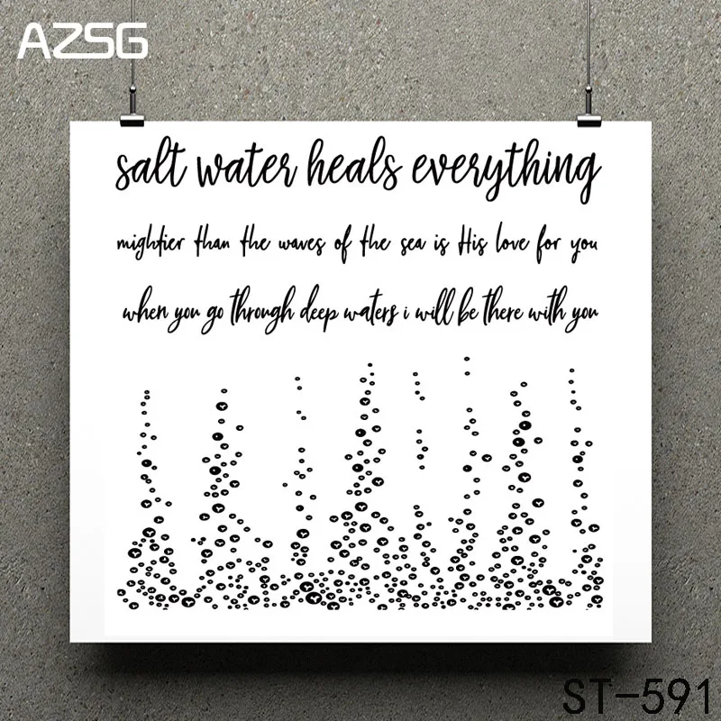 salt waters heals everying Transparent Clear Stamp/Seal for DIY Scrapbooking/photo Album Decorative Clear Stamp Sheets 14*14cm
salt waters heals everying Transparent Clear Stamp/Seal for DIY Scrapbooking/photo Album Decorative Clear Stamp Sheets 14*14cm